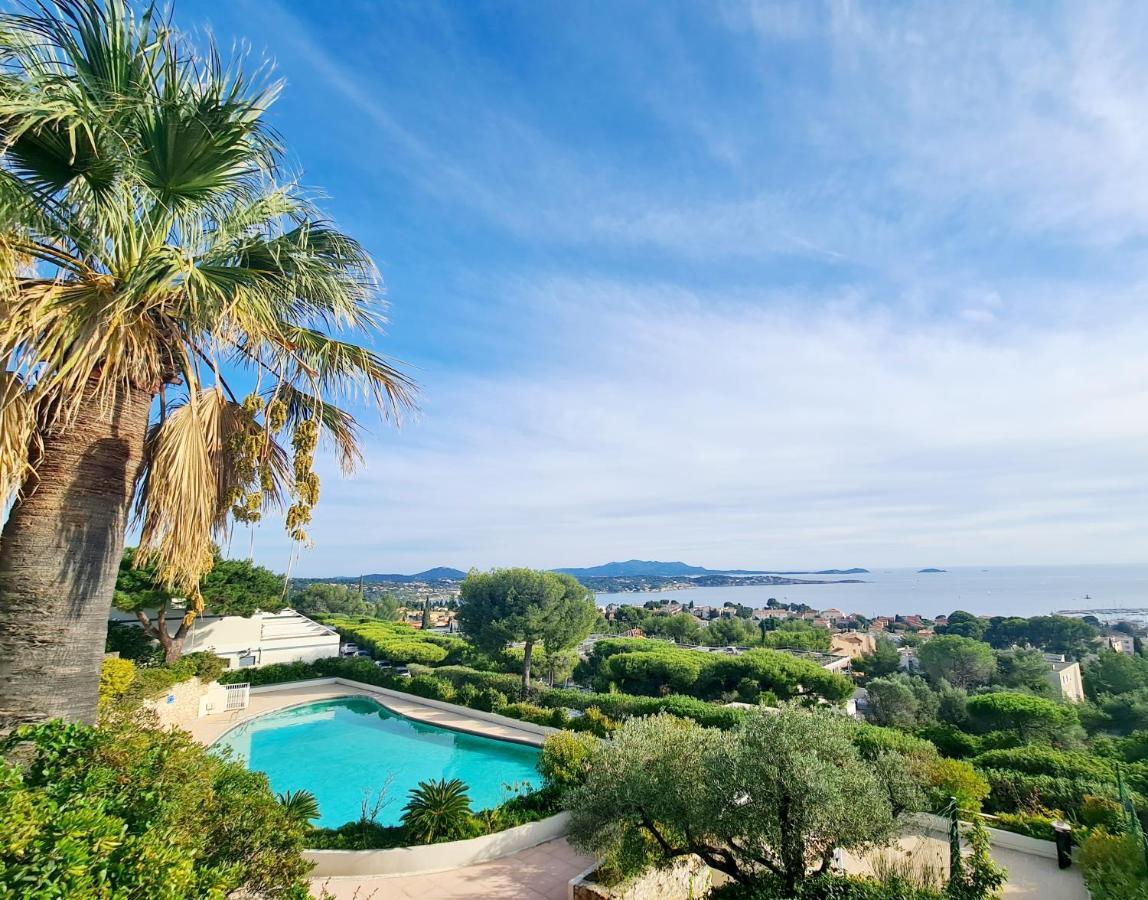 Vue Mer Panoramique - Grande Terrasse Et Piscine บ็องโดล ภายนอก รูปภาพ